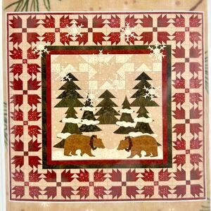Coach House Designs Christmas Bears Quilt Pattern 42x42” Quilted Wall Hanging
